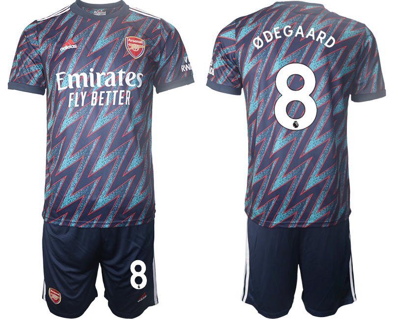 Men 2021-2022 Club Arsenal away blue #8 Soccer Jersey